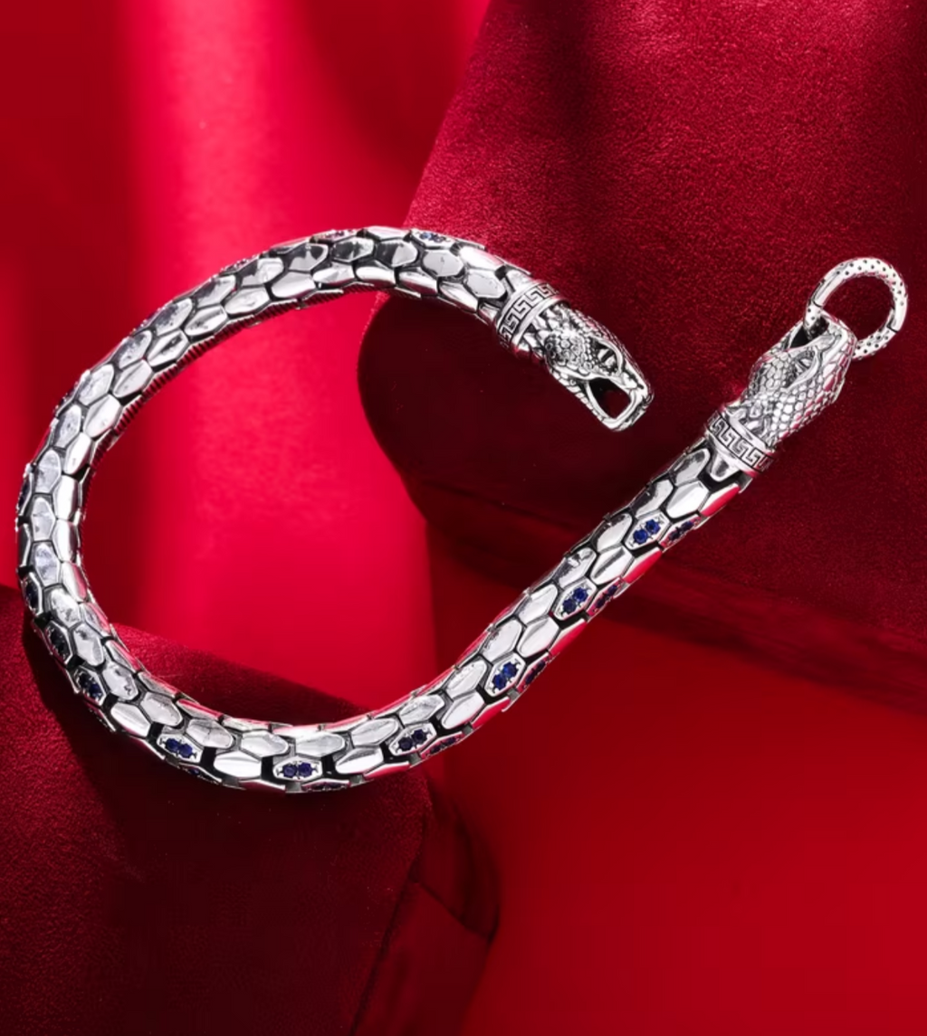 Bransoletka Męska Snake Premium | Srebro 925